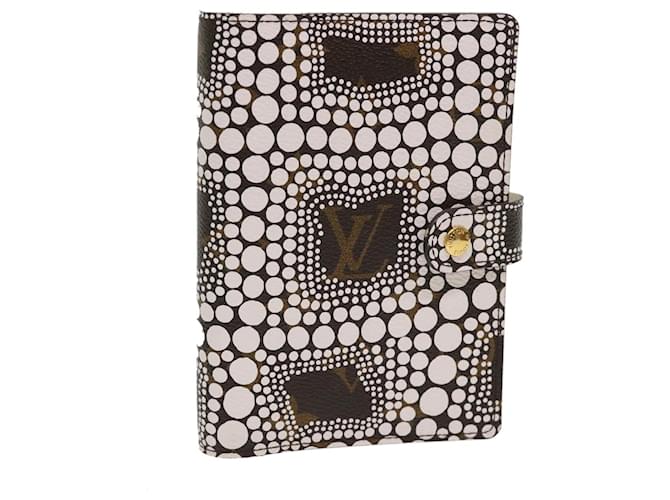 LOUIS VUITTON Yayoi Kusama Agenda PM Day Planner Cover Blanc R21131 auth 47200A Toile  ref.987299
