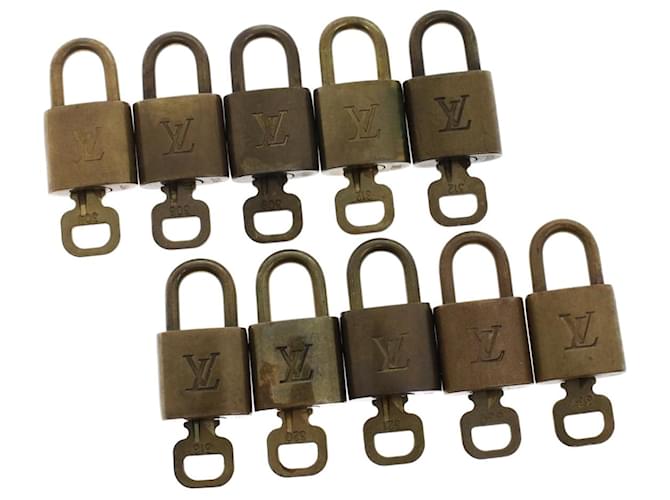Louis Vuitton padlock 10Set Gold Tone LV Auth 47538 Metal ref.987406 - Joli  Closet