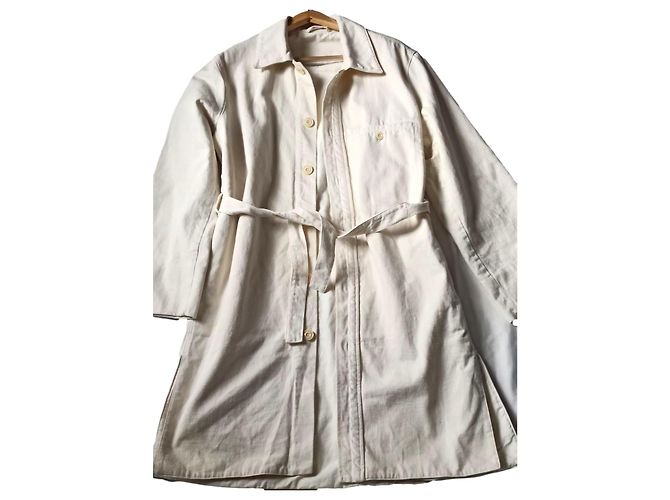 Casaco Lemaire Runway Algodão Eggshell Fora de branco