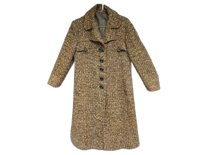 Autre Marque manteau vintage 70's taille 38 Laine Marron  ref.987583