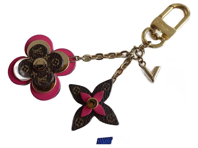 Louis Vuitton Blooming Flowers bag decoration and keychain Brown