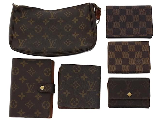Louis Vuitton, Bags, Louis Vuitton Monogram Damier Ebene Wallet 6set Lv  Auth Am3925