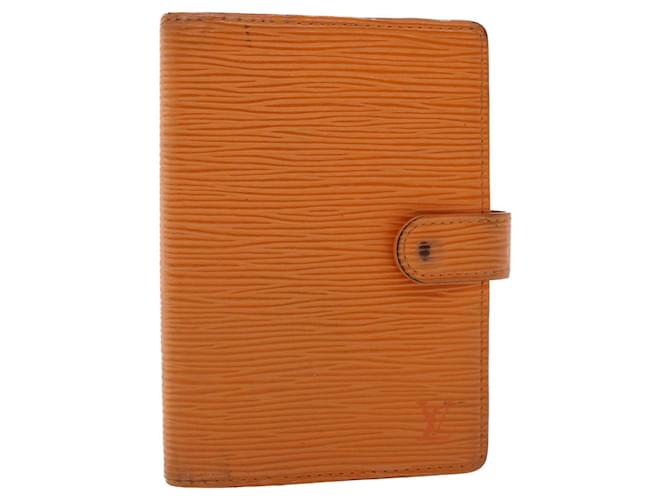 Louis Vuitton Agenda PM Orange Leder  ref.988623