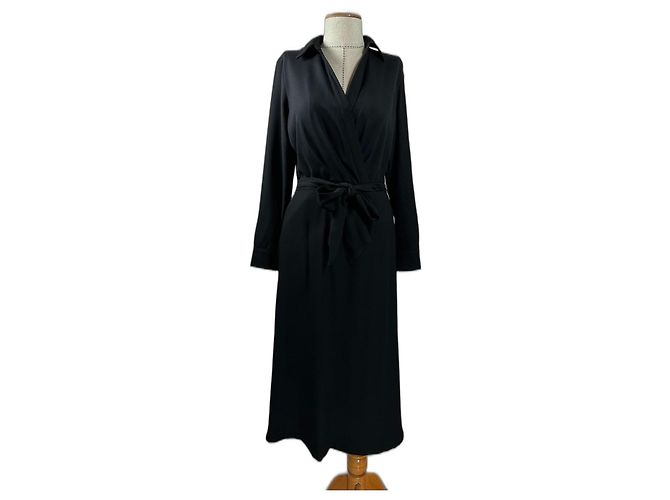 Ralph Lauren Kleid Schwarz Polyester