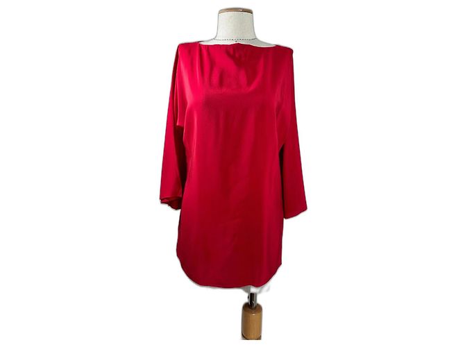Ralph Lauren Seidenbluse in Rot