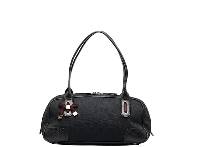 Gucci GG Canvas Princy Handbag 161720 Black Cloth  ref.989137