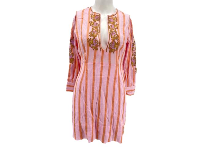 ANTIK BATIK Kleider T.Internationale XS-Baumwolle Pink  ref.989182