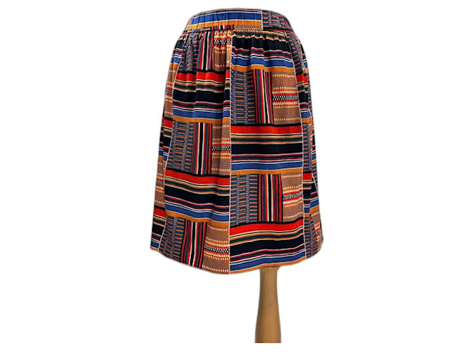 Yves Saint Laurent die Röcke Mehrfarben Baumwolle  ref.989195