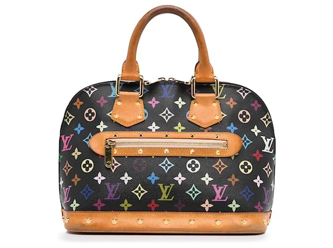 Louis Vuitton Black Monogram Multicolore Alma PM Multiple colors Leather Cloth  ref.989243