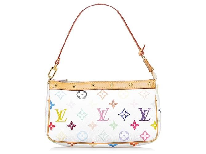 Louis Vuitton White Monogram Multicolore Canvas Pochette