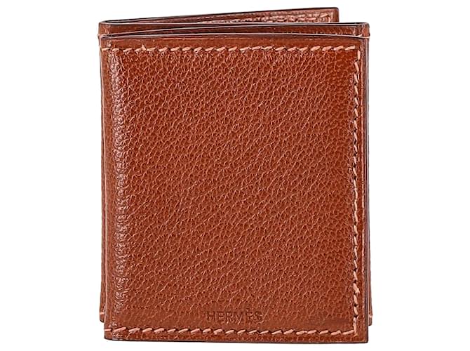 Hermès Hermes Mini 4-Photo Folding Holder in Tan Leather Brown Beige  ref.989315