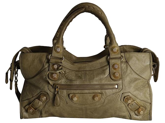 Balenciaga Giant 21 Sac Part Time en Cuir d Agneau Beige ref.989324 Joli Closet