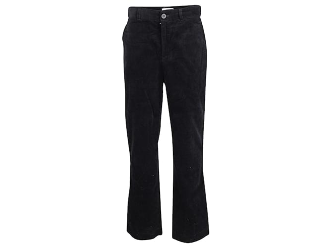 Autre Marque Mr. P Boot-Cut Trousers in Black Cotton Corduroy  ref.989332