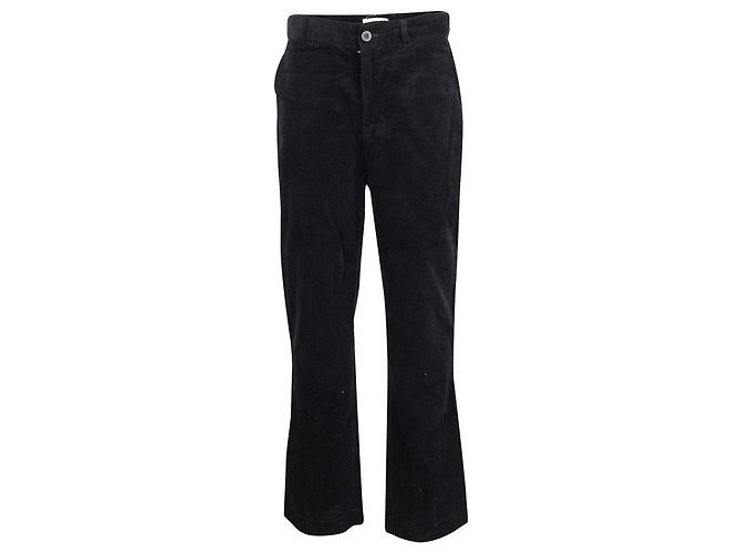 Autre Marque Señor. Pantalón P Boot-cut de pana de algodón negro