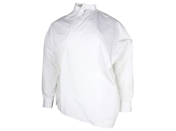 Camisa Asimétrica Totême Noma de Algodón Blanco  ref.989335