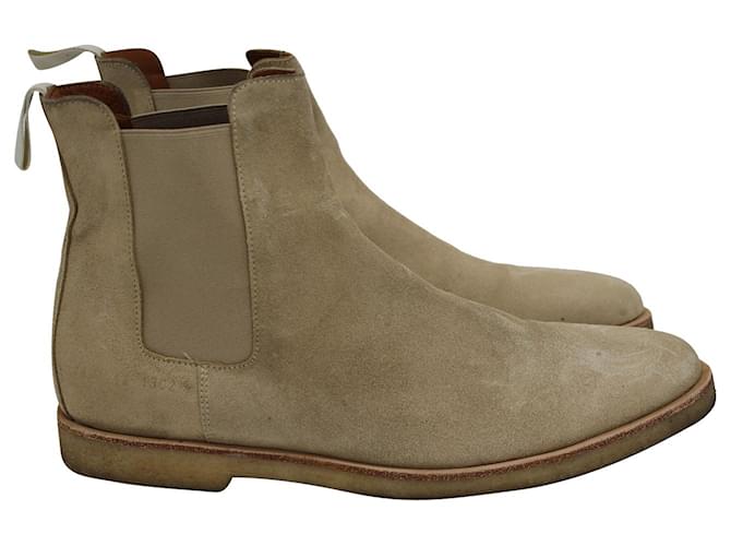 Autre Marque Common Projects Chelsea Boots in Beige Suede  ref.989337