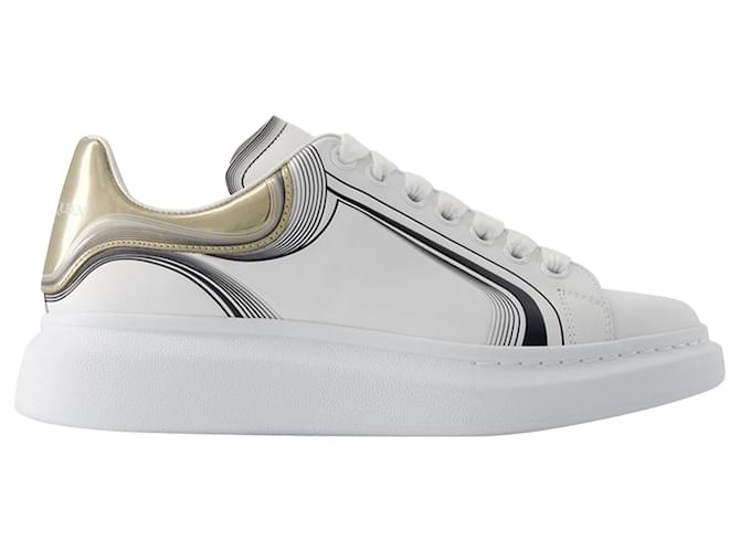Übergroße Sneakers – Alexander Mcqueen – Leder – Weiß/Vanille  ref.989367