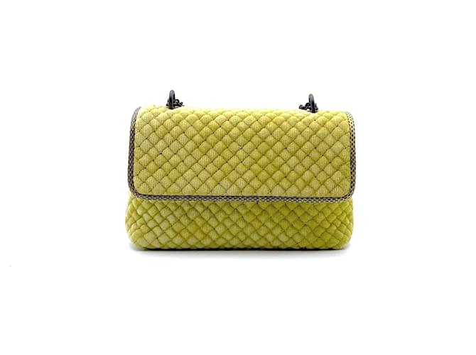 Bottega Veneta Loop Knot Woven Leather Crossbody Bag in Green