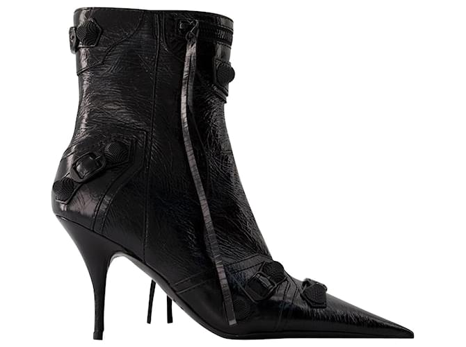 Botín Cagole H90 Botines - Balenciaga - Cuero - Negro  ref.989417