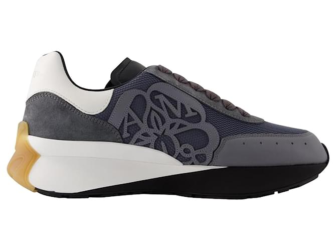 Sprint Runner Sneakers - Alexander Mcqueen - Canvas - Multi Grey Cloth  ref.989431