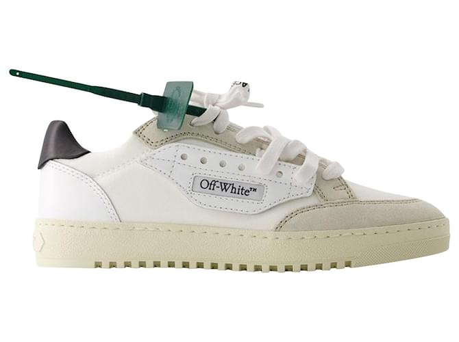 5.0 Sneakers - Off White - Leather - White/Black  ref.989451
