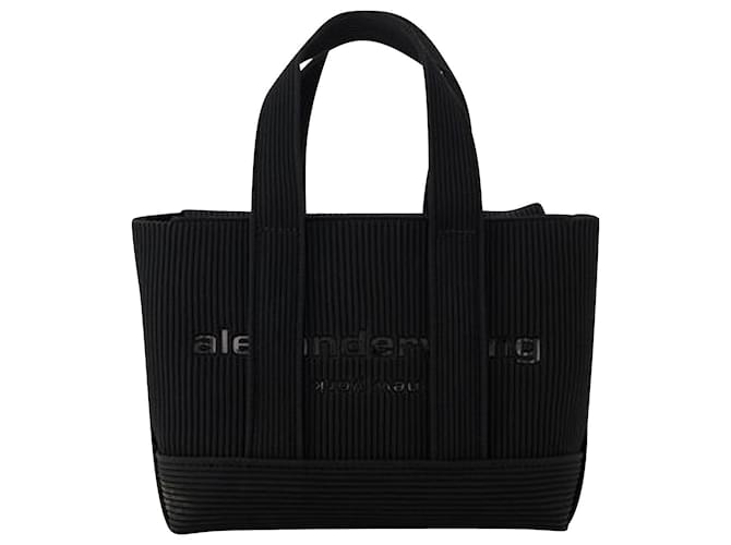 Mini sac cabas en tricot - Alexander Wang - Polyester - Noir  ref.989480