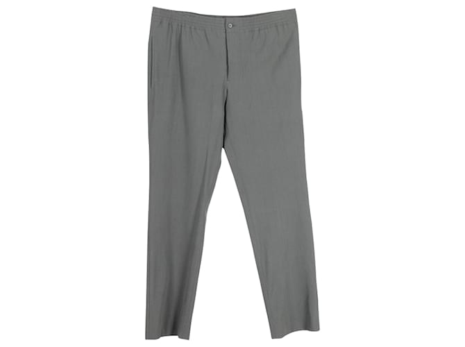 Hermès Saint Germain Fitted Pants in Grey Wool   ref.989590