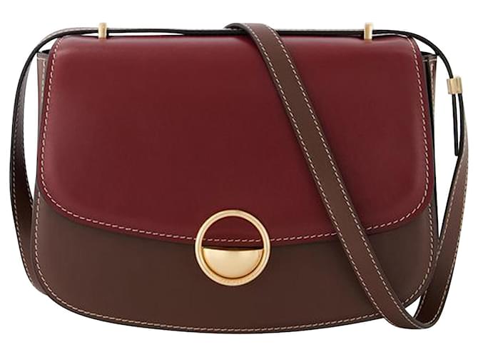 Flap Bag - Vanessa Bruno - Leather - Burgundy Red Dark red  ref.989629