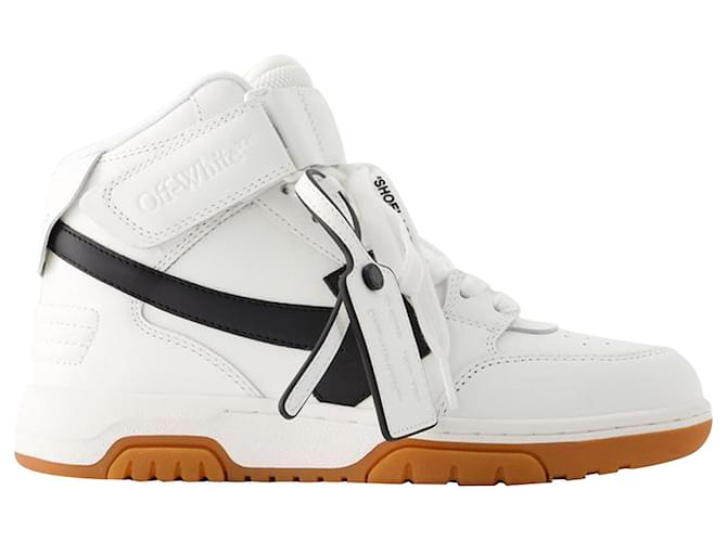 Out Of Office Mid Top Sneakers - Off White - Leather - White/Black  ref.989642