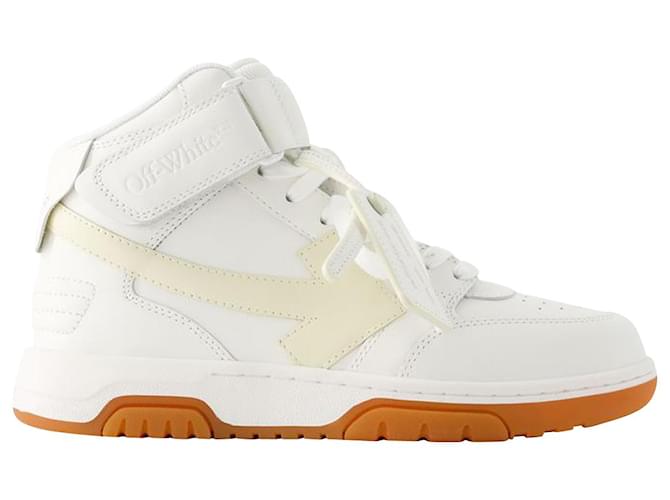 Tênis Out Of Office Mid Top - Off White - Couro - Branco Bege  ref.989643
