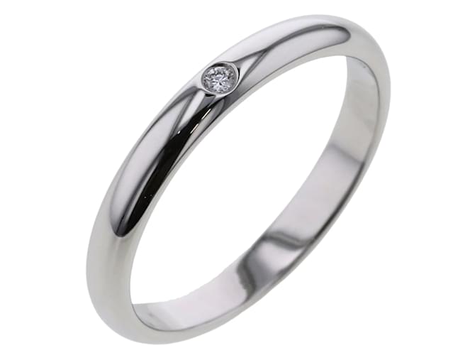 Cartier platinum 1895 Diamond Wedding Ring B4057700 Silvery Metal  ref.989757