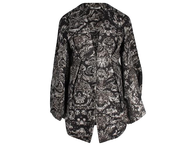 Stella Mc Cartney Stella McCartney Kimono Sleeves Coat in Grey Cotton Wool  ref.989812