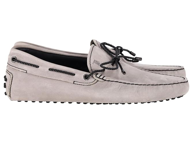 Tod's Bow Slip On Loafers in Grey Suede  ref.989815