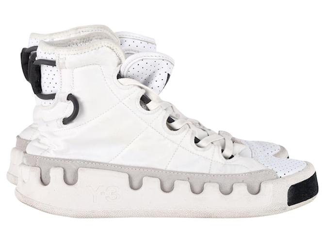 Y3 Adidas Y-3 Kasabaru High-Top-Sneaker aus weißem Nylon  ref.989817