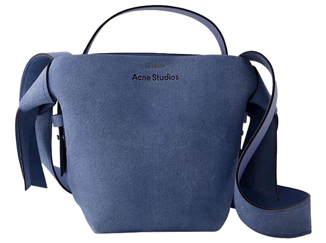 Mini sac bandoulière Musubi - Acne Studios - Cuir - Bleu clair