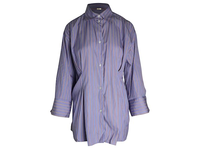 Totême Toteme Striped Shirt in Blue Cotton Multiple colors  ref.989920