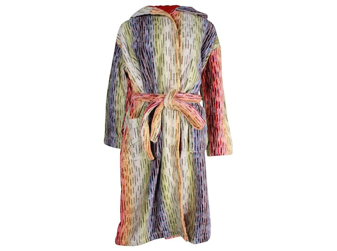 Missoni Hooded Towelling Robe in Multicolor Cotton Multiple colors  ref.990078