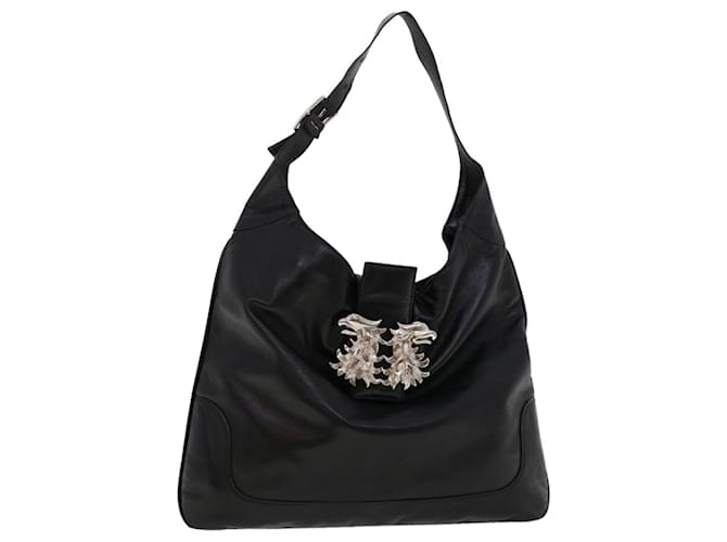 VALENTINO Hand Bag Leather Black Auth 47391  ref.990376