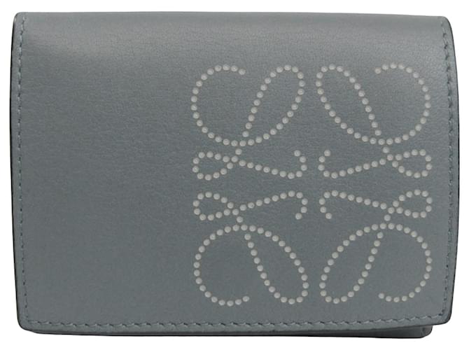 Loewe Anagram Grey Leather  ref.990611