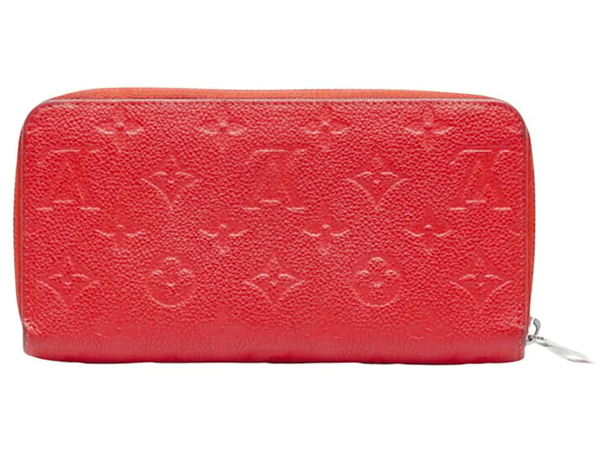 Louis Vuitton Portefeuille zippy Red Leather  ref.990662