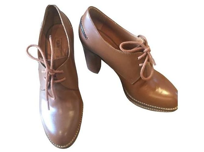 Derbies à plateforme Véronique Branquinho en cuir camel