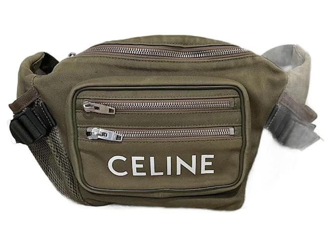 Céline CELINE Handtaschen T.  Stoff Khaki Leinwand  ref.990799