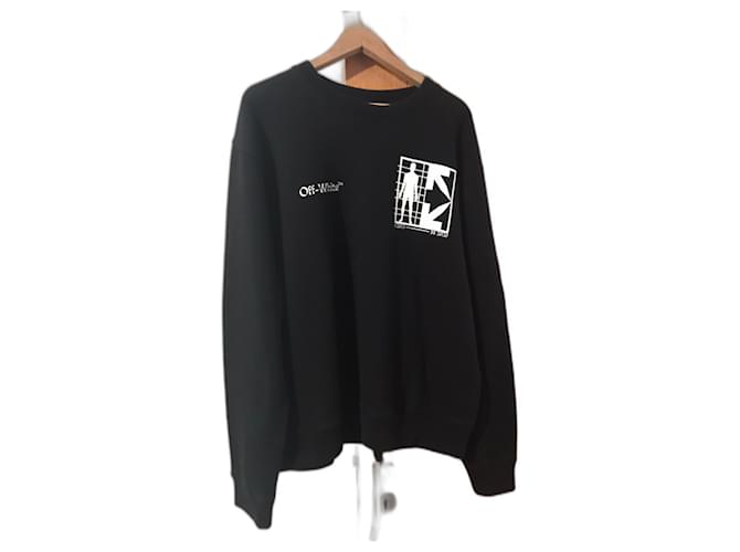 Off White Off-white Sweatshirt Black Cotton  ref.990847