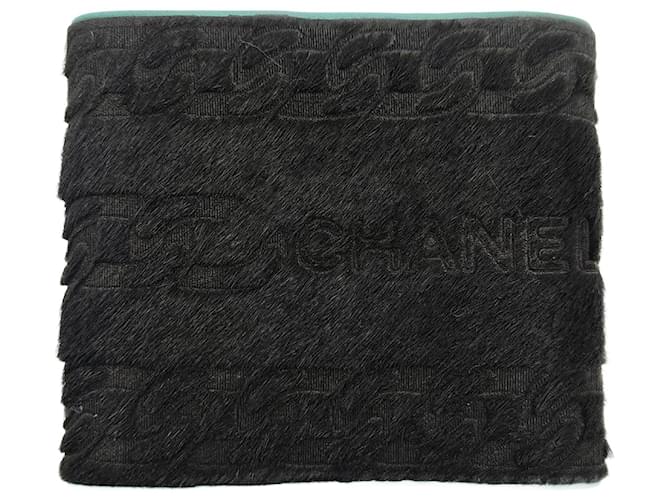 Brazalete Chanel de piel de potro y cuero Negro  ref.990868