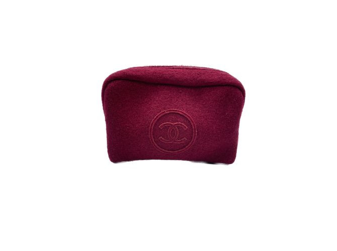 CHANEL Handtaschen T.  Wolle Bordeaux