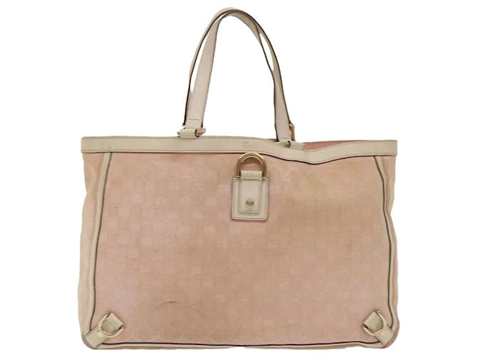GUCCI GG Canvas Tote Bag Leather Pink 141472 Auth bs6464  ref.991207