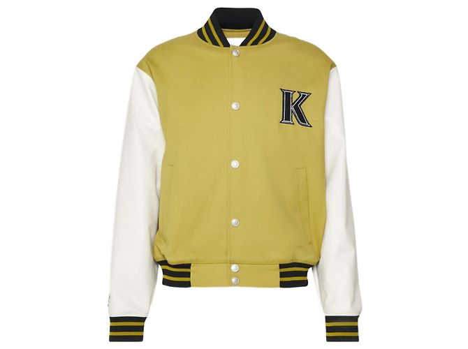 Autre Marque Cook Unisex Bomberjacke Grün Wollmischung Mehrfarben