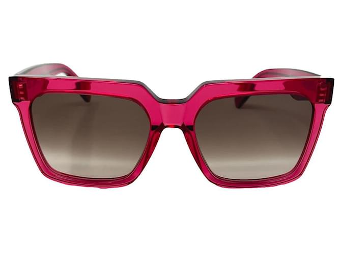 Céline CELINE EYEWEAR PINK quadratische Sonnenbrille aus Acetat  ref.991540