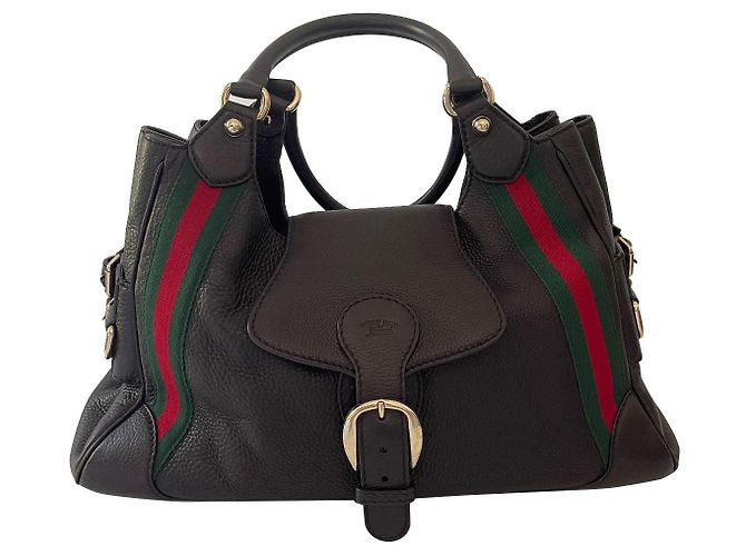 Bolsa Gucci de couro marrom