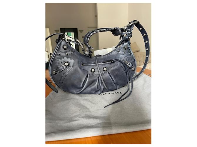 Balenciaga Hand bags Dark blue Leather  ref.991583